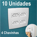 Kit 10 protetor tomada 10A/20A c/ chave - ultraseguro