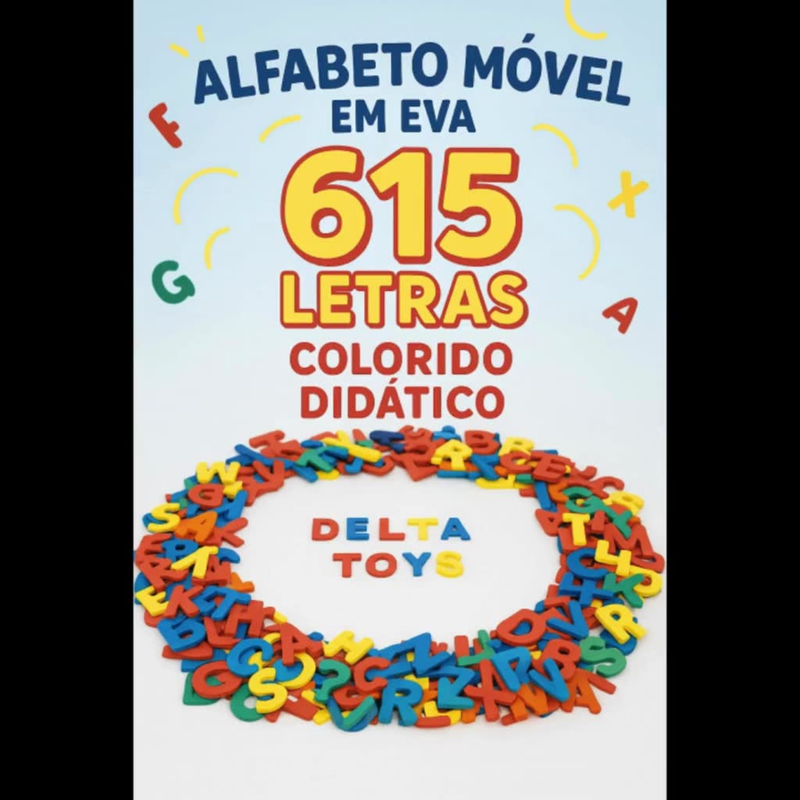 Conj. 615 Letras Alfabetização EVA