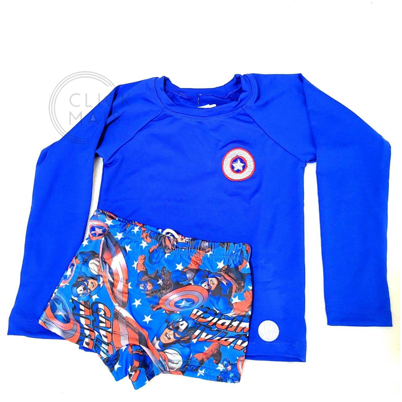 Conjunto Sunga Blusa Manga Longa Proteção UV50+