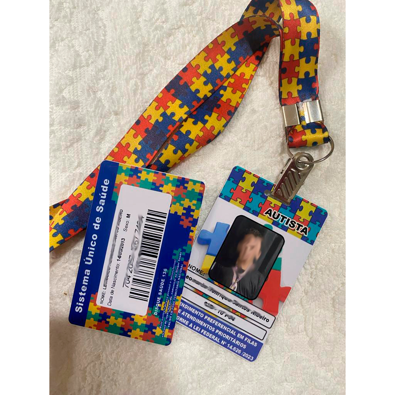 Crachá Autista Girassol e CIPTEA em PVC