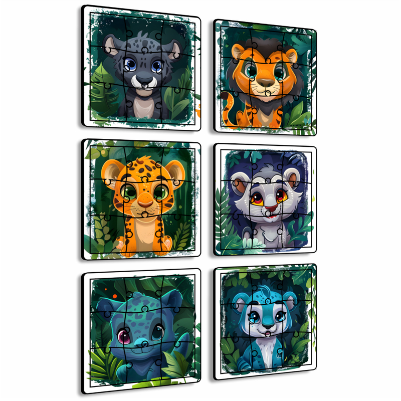 Kit 6 Quebra Cabeças