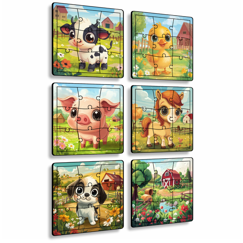 Kit 6 Quebra Cabeças