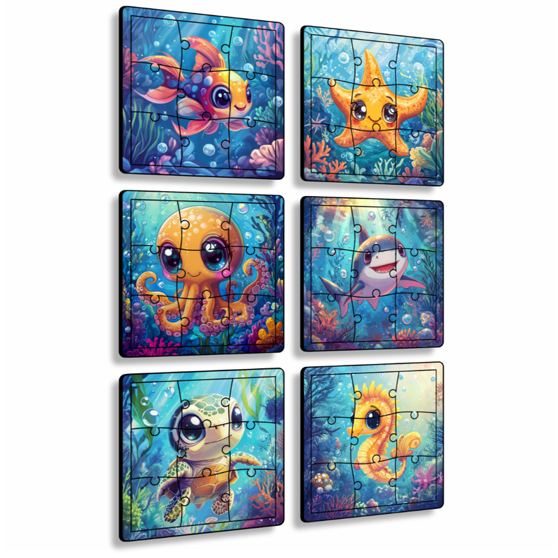 Kit 6 Quebra Cabeças