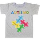 Camiseta Estampada Autista Helanca Alta Qualidade Dia Dia Leve Corrida Do Tamanho 2 ao 14