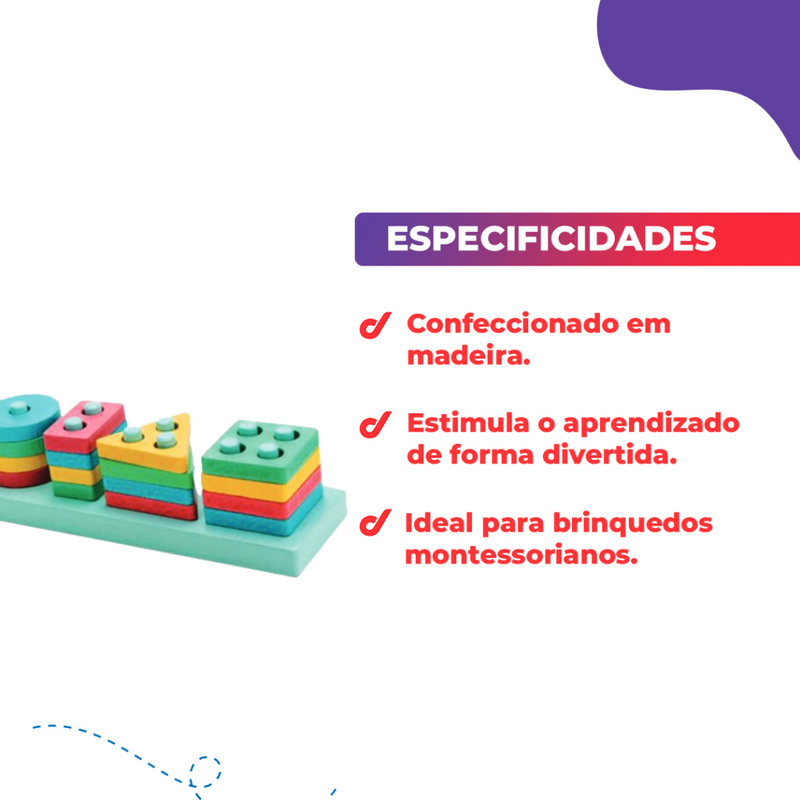 Brinquedo Pedagógico Educativo Musical Pedagógico Montessori Colorido Para Bebês Crianças Pequenas