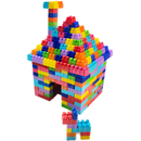 300 blocos de montar super coloridos + rodinhas - educacional