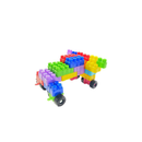 300 blocos de montar super coloridos + rodinhas - educacional