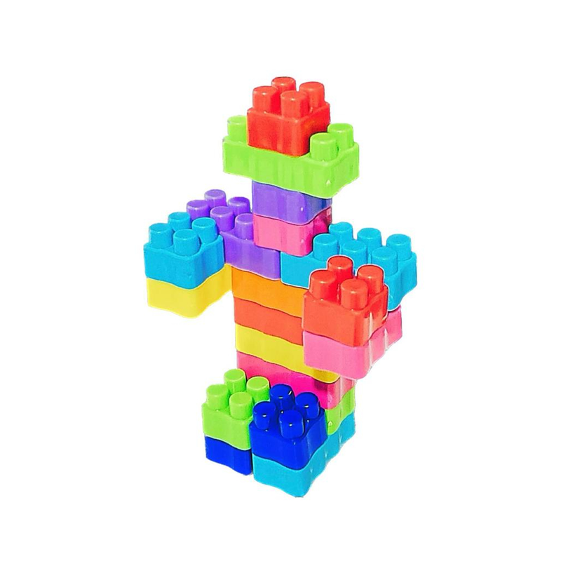 300 blocos de montar super coloridos + rodinhas - educacional