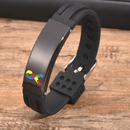 Meaeguet Pulseira Personalizada De Quebra-Cabeça Autismo Para Meninos , De Emergência Gravada Gratuita De Silcone