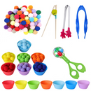 Kids Fine Motor Skills Clip Ball Toy Toddler Tigelas De Classificação De Cores Pré-Escolar Contando Brinquedos De Aprendizagem Precoce Montessori