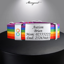 Meaeguet Pulseira Autismo Colorido Personalizado Para Mulheres De Aço Inoxidável ADHD Crianças Jóias Gravada Gratuitamente