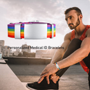 Meaeguet Pulseira Autismo Colorido Personalizado Para Mulheres De Aço Inoxidável ADHD Crianças Jóias Gravada Gratuitamente